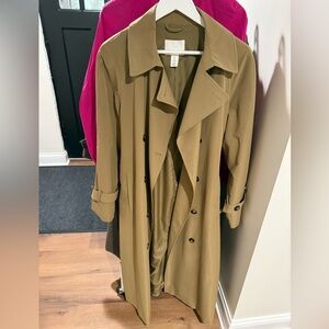 H&M Tan Trench Coat Timeless Elegance